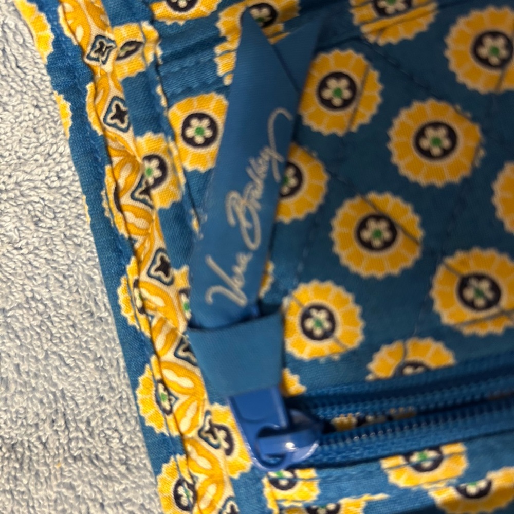 Vera Bradley Floral Blue and Yellow Wallet